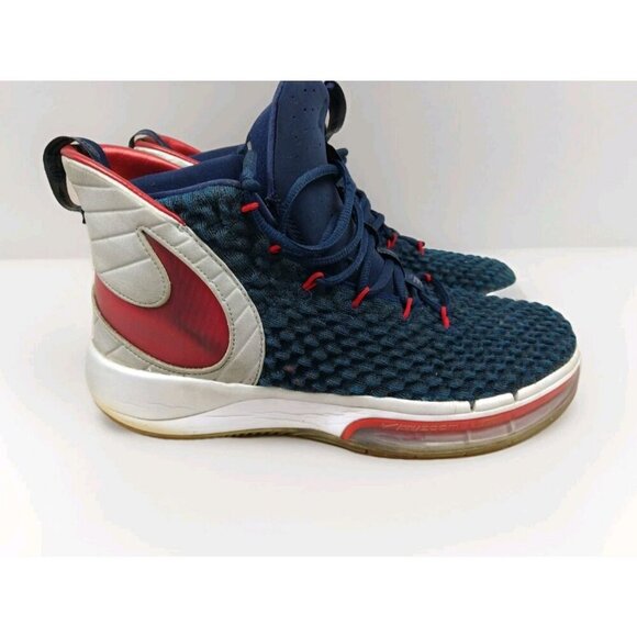 Nike Alphadunk Mens 12 USA L.O.B Dunk of Death Red White Blue Sneakers NO INSOLE - Picture 1 of 12